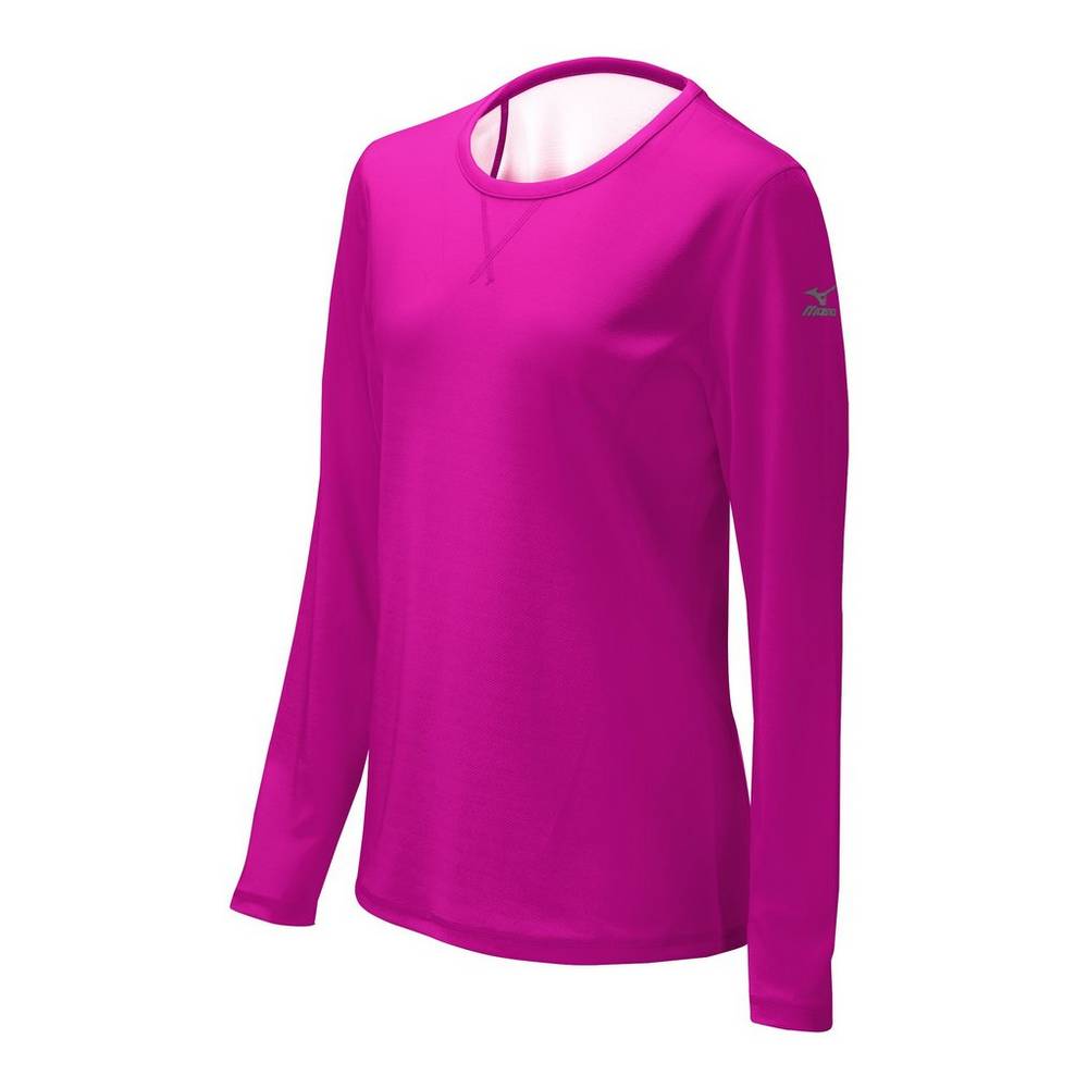 Mizuno Women's Core Dual Hybrid Tops Pink/White (440581-PFM)